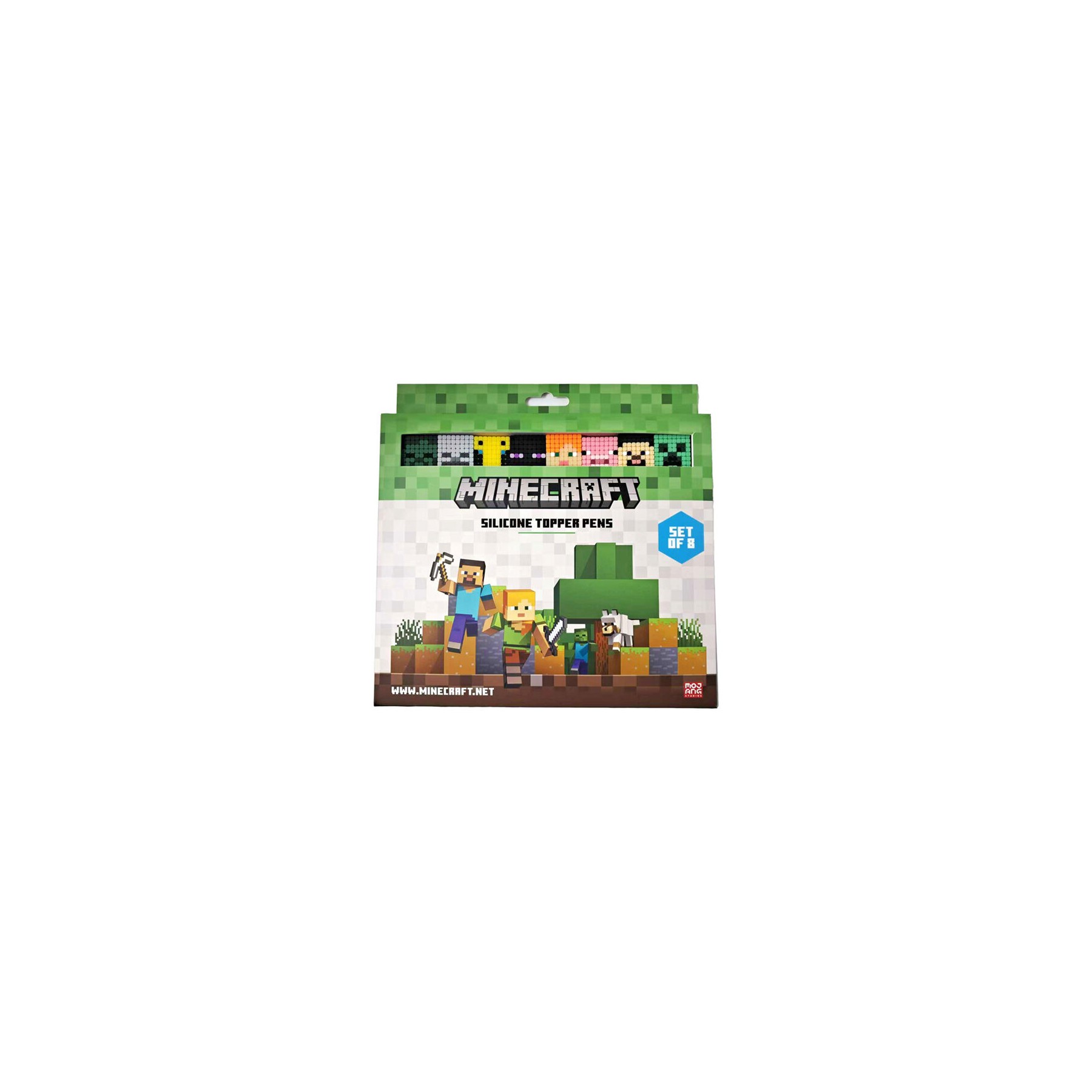 Set 8 Boligrafos Punta Fina Topper Minecraft