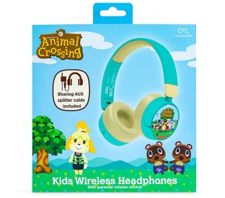 Auriculares inalambricos infantiles Animal Crossing