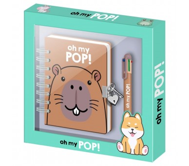 Diario + Boligrafo Capibara Oh My Pop!