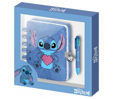 Diario peluche + Boligrafo Stitch Disney