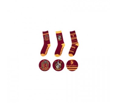 Pack 3 calcetines Gryffindor Harry Potter