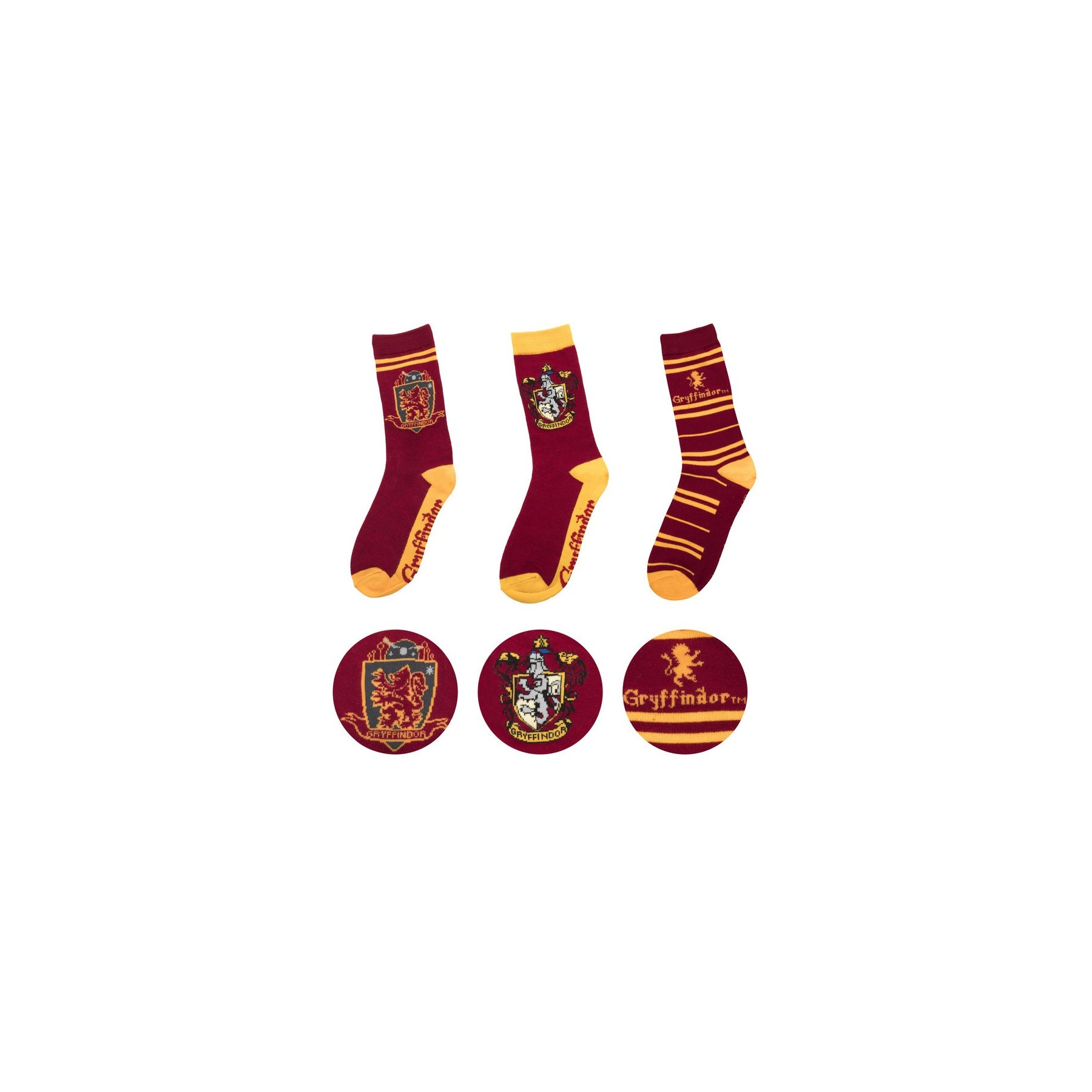 Pack 3 calcetines Gryffindor Harry Potter