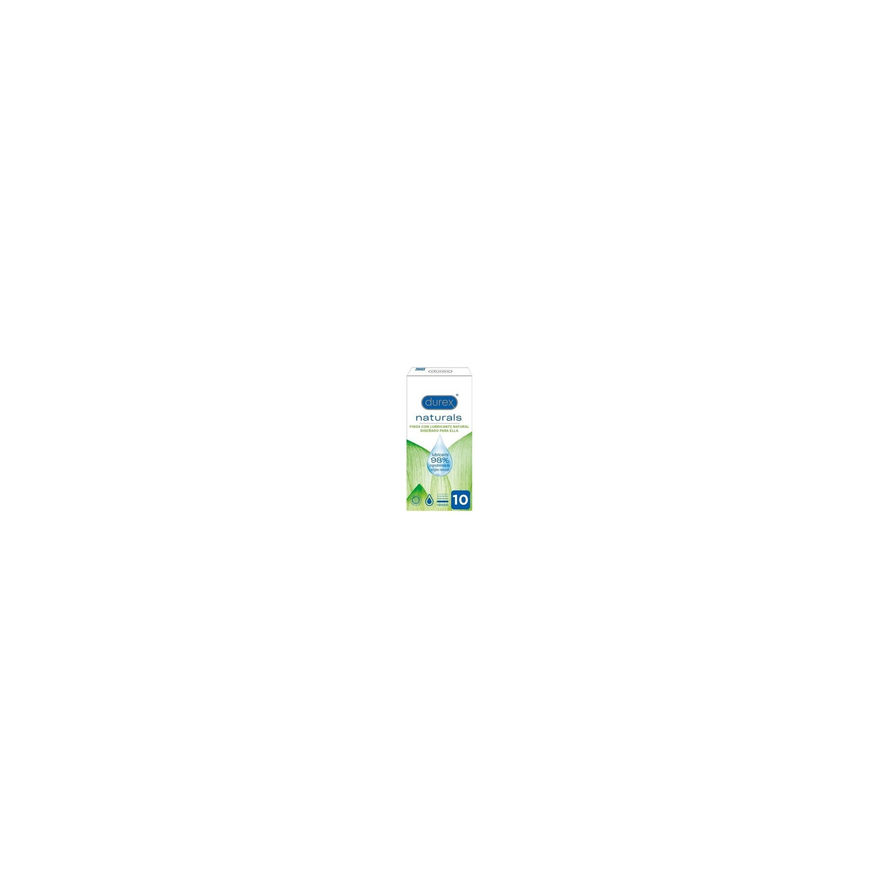 Durex Naturals Preservativos Finos Con Lubricante Natural 10