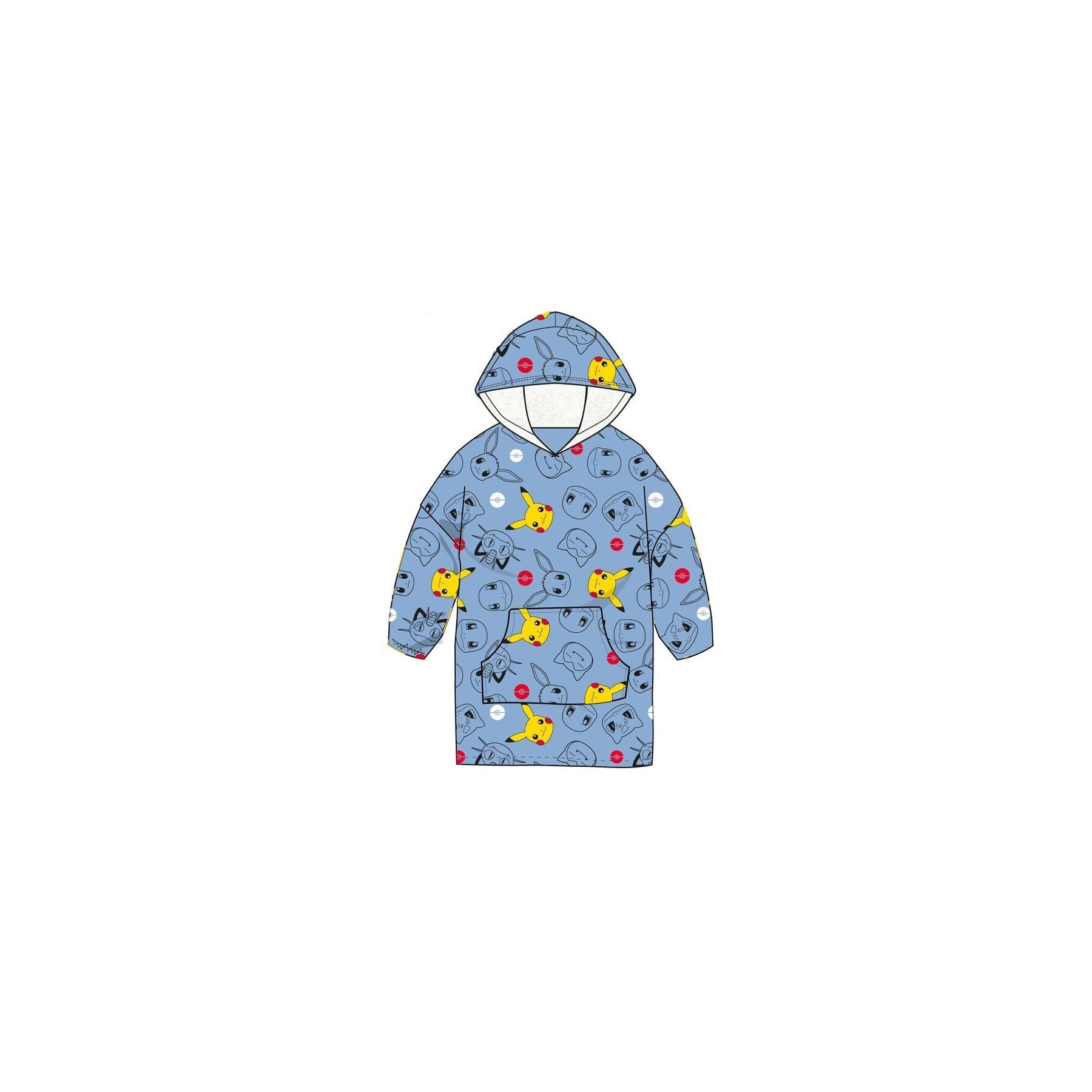 Bata Sudadera Oversize Pokemon Coral Infantil