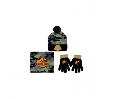 Conjunto Gorro Guantes Braga Cuello Jurassic Park