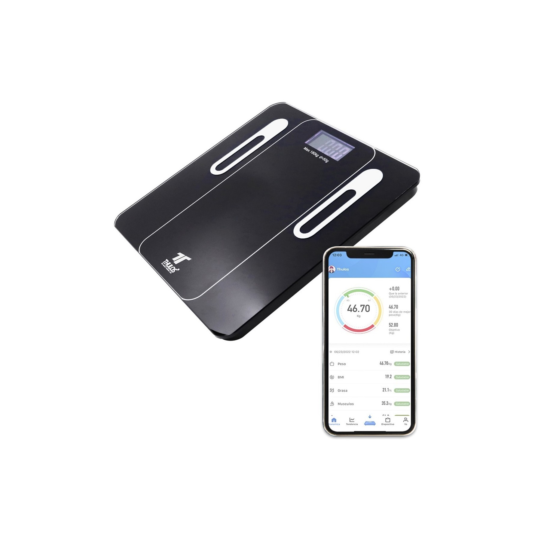 Bascula De Baño Thulos Th - Bd121 Carga Maxima 180Kg - App P