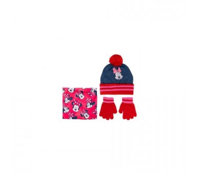 Conjunto Gorro Guantes Braga Cuello Minnie Disney