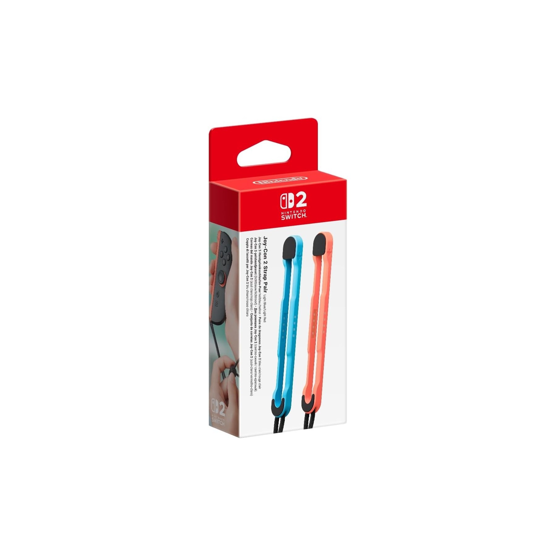 Joy-Con Strap (Pareja) Azul Claro/Rojo Claro Switch 2