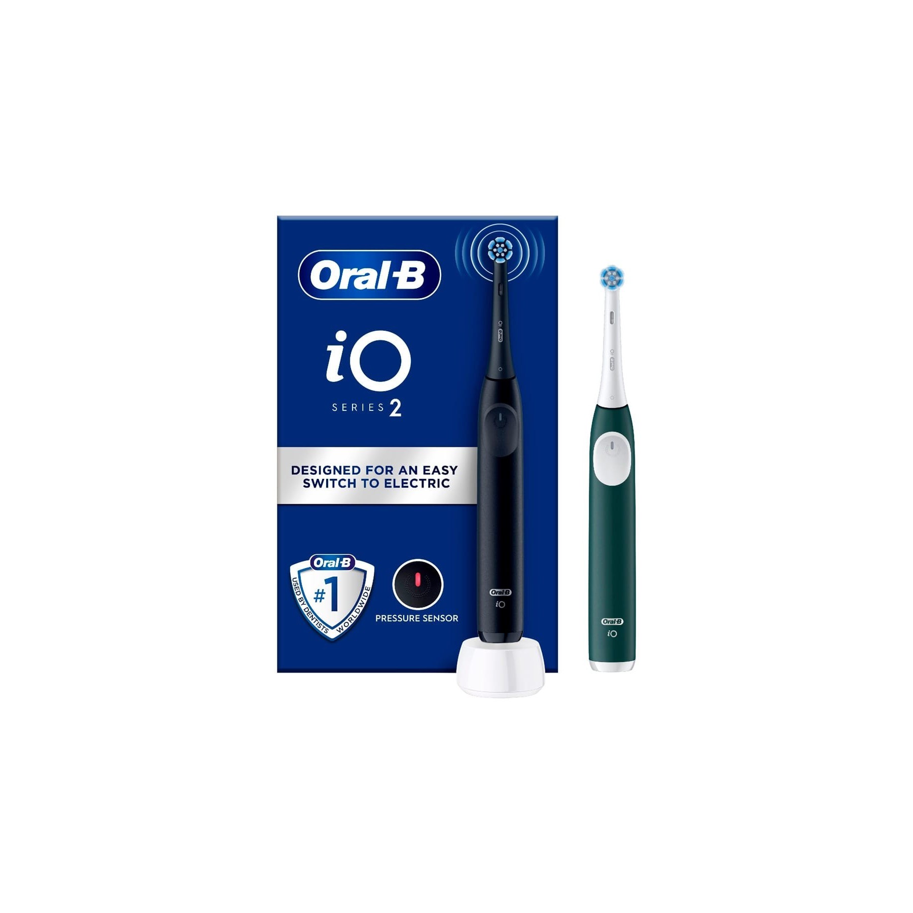 Braun Oral-B Io 2 Duo Negro Y Verde / Pack Doble De Cepillos