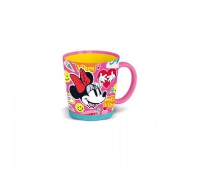 Taza Antivuelco Minnie Mouse Flower Power 410 Ml