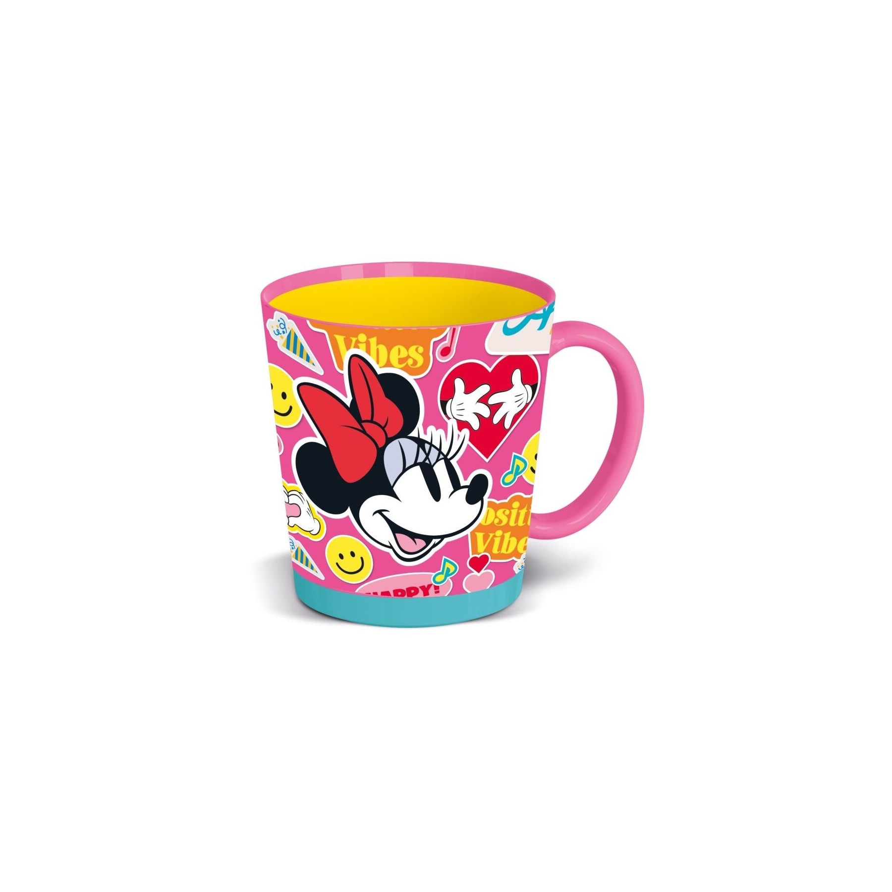 Taza Antivuelco Minnie Mouse Flower Power 410 Ml