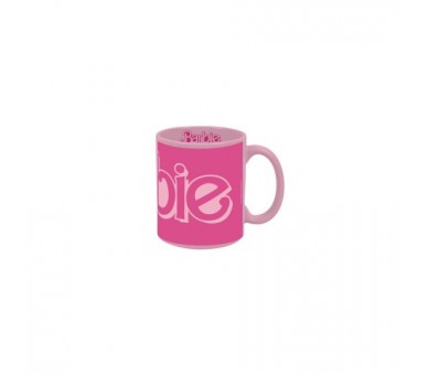 Taza De Cerámica Logo Barbie Rosa/Fucsia 350 Ml