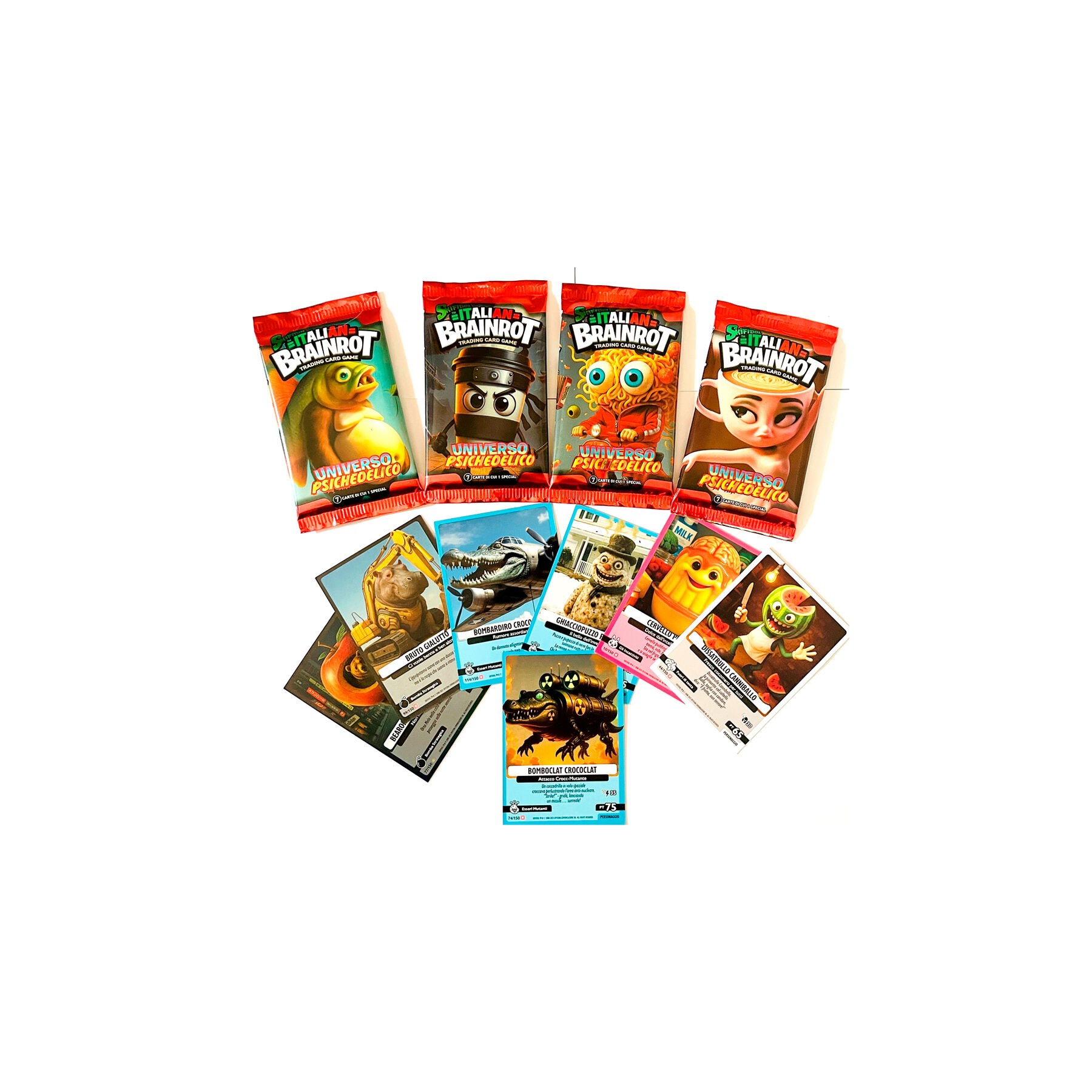 Sobre 7 Cartas coleccionables Universo Psichedelico Skifidol Italian Brainrot Italiano surtido