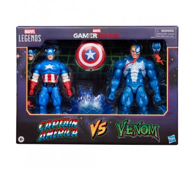 Blister 2 figuras Capitan America & Venom Gameverse Marvel Legends Series 15cm