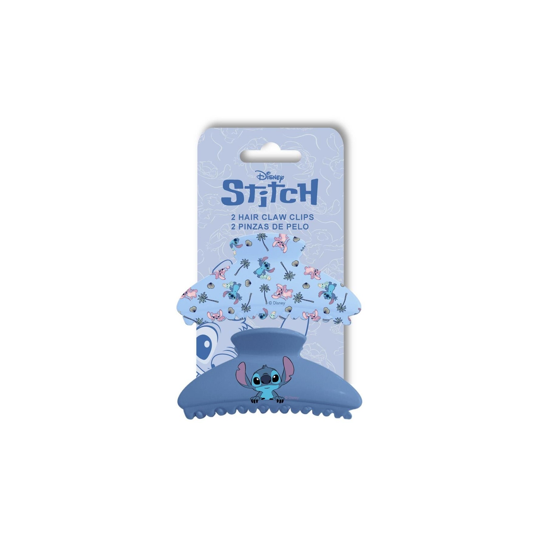 Blister 2 pinzas de pelo Stitch Disney