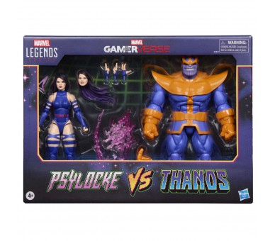 Blister 2 figuras Psylocke vs Thanos Gameverse Marvel Legends 15cm