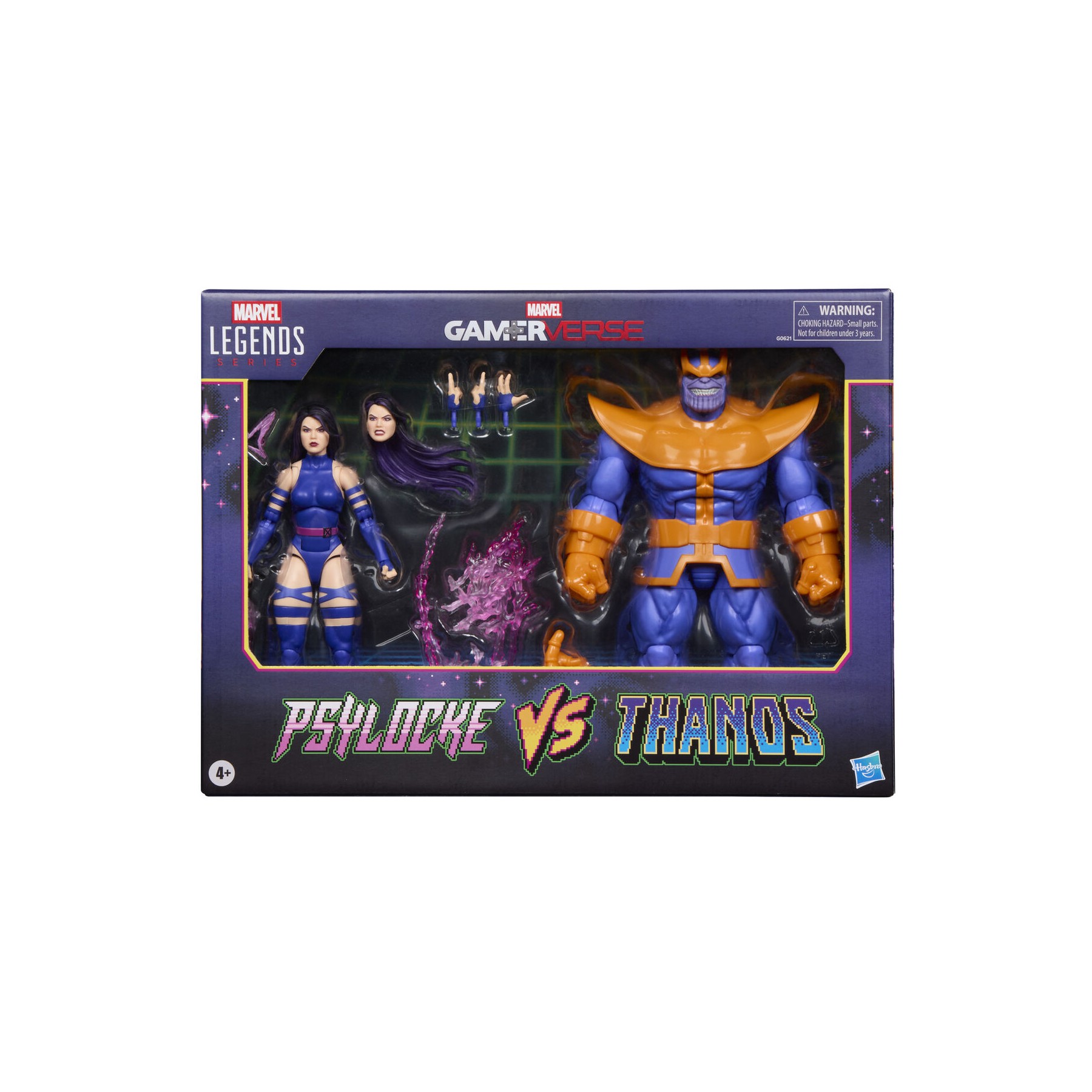 Blister 2 figuras Psylocke vs Thanos Gameverse Marvel Legends 15cm