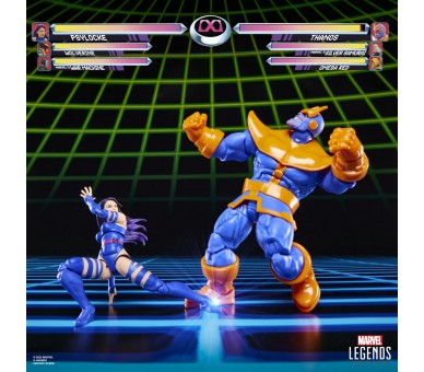 Blister 2 figuras Psylocke vs Thanos Gameverse Marvel Legends 15cm