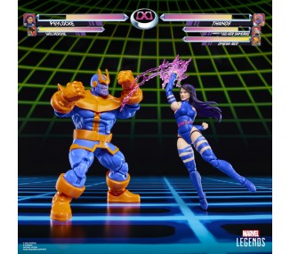 Blister 2 figuras Psylocke vs Thanos Gameverse Marvel Legends 15cm
