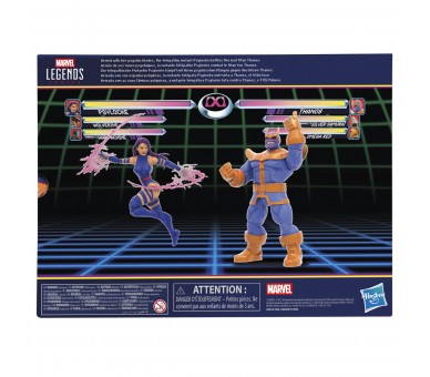 Blister 2 figuras Psylocke vs Thanos Gameverse Marvel Legends 15cm