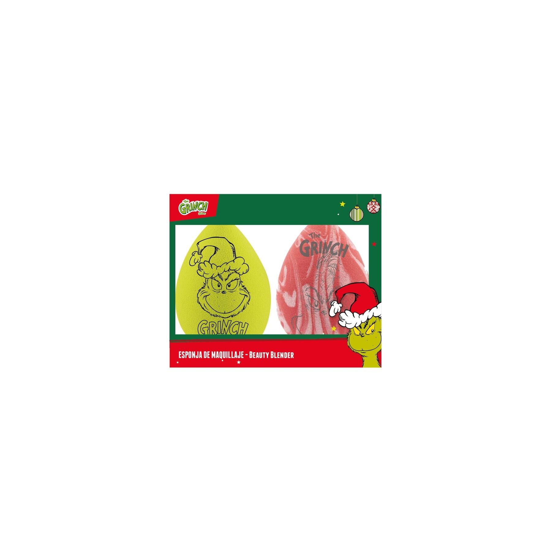 Blister 2 esponjas maquillaje El Grinch