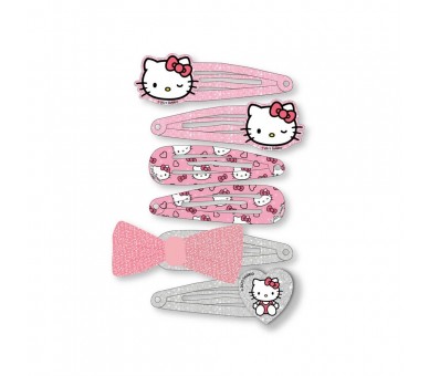 Blister 6 horquillas pelo Hello Kitty