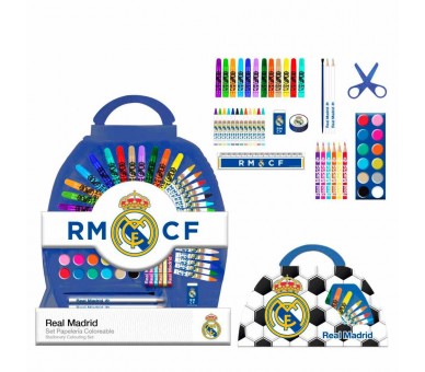 Set papeleria coloreable Real Madrid 50pzs