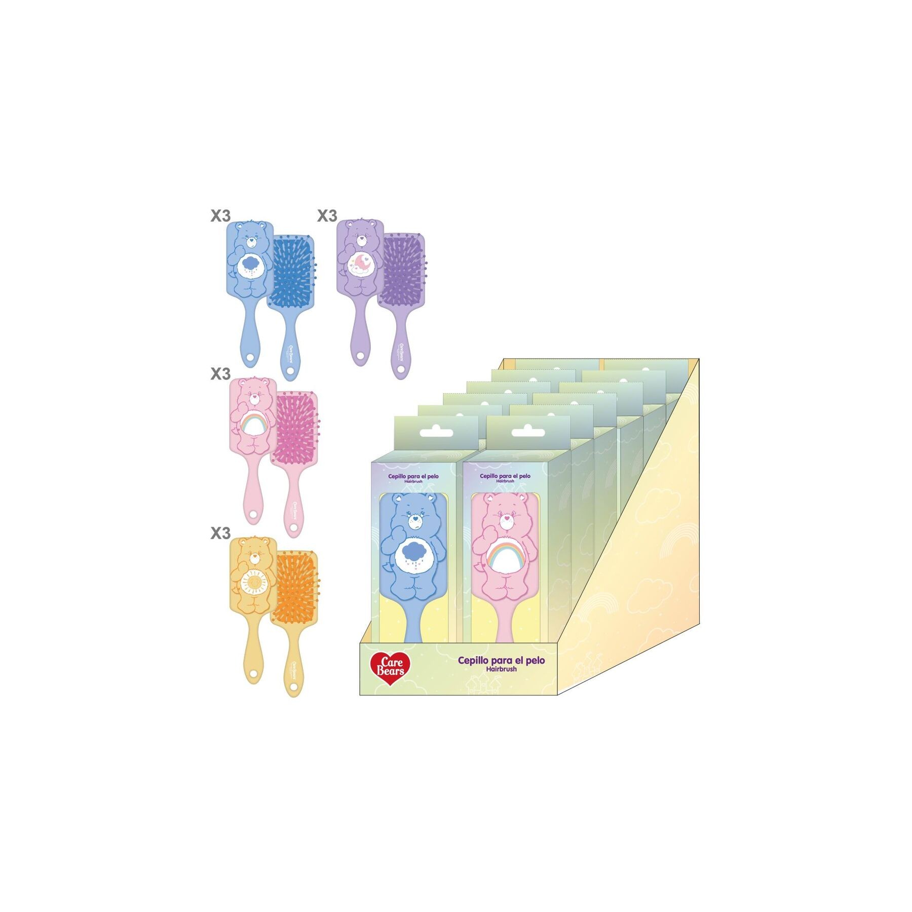 Cepillo pelo Osos Amorosos surtido