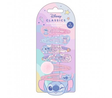 Blister 6 horquillas pelo Stitch Disney