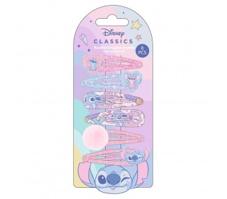 Blister 6 horquillas pelo Stitch Disney