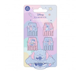 Blister 5 pinzas pelo Stitch Disney