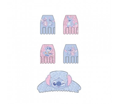 Blister 5 pinzas pelo Stitch Disney