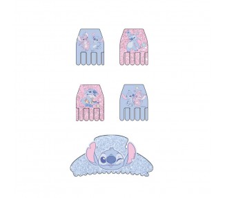 Blister 5 pinzas pelo Stitch Disney
