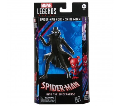 Set 2 figuras Spiderman Noir y Spider Ham Spiderman Into the Spider-Verse Marvel Legends 15cm