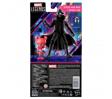 Set 2 figuras Spiderman Noir y Spider Ham Spiderman Into the Spider-Verse Marvel Legends 15cm