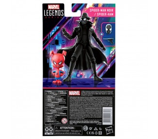 Set 2 figuras Spiderman Noir y Spider Ham Spiderman Into the Spider-Verse Marvel Legends 15cm