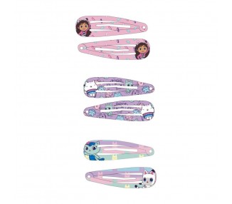 Blister 6 horquillas pelo La Casa de Muñecas de Gabby