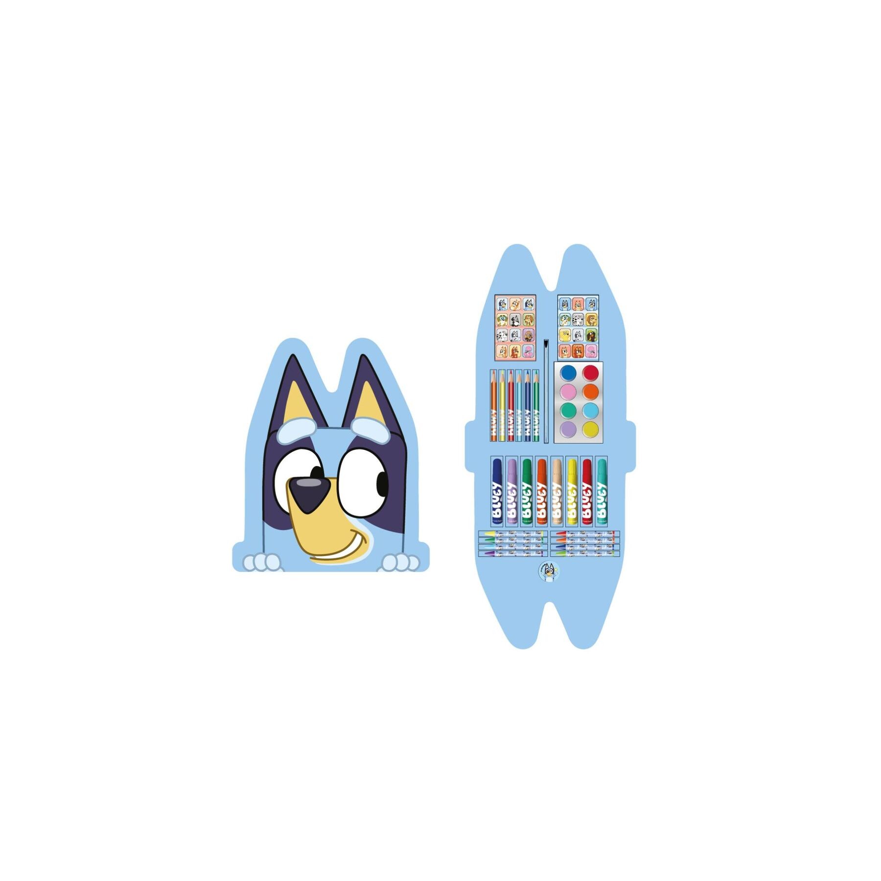 Set papeleria coloreable Bluey