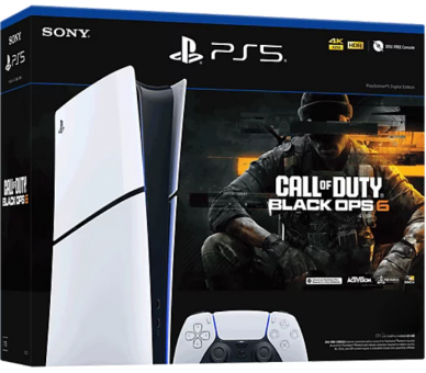 CONSOLA WHITE DIGITAL SLIM EDITION + DUALSENSE (1TB) + CALL OF DUTY BO6 (CIAB)