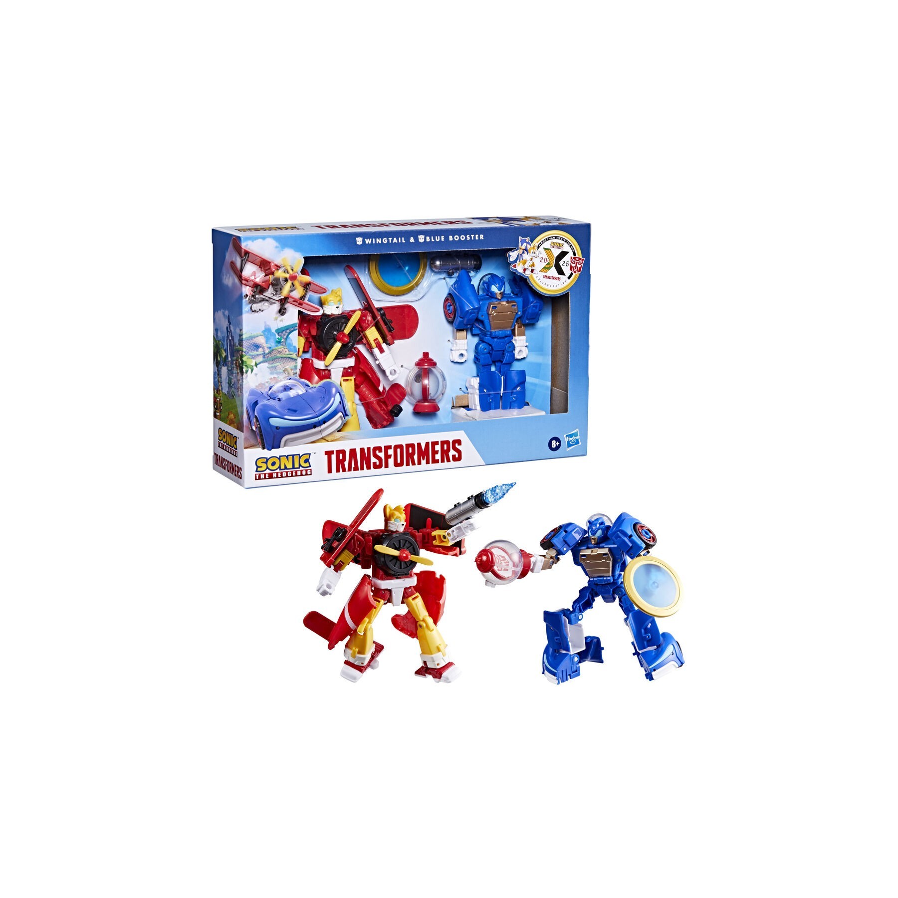 Figuras Wingtail & Blue Booster Sonic The Hedgehog Transform
