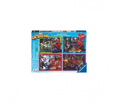 Puzzle Spiderman Marvel 4X100Pzs