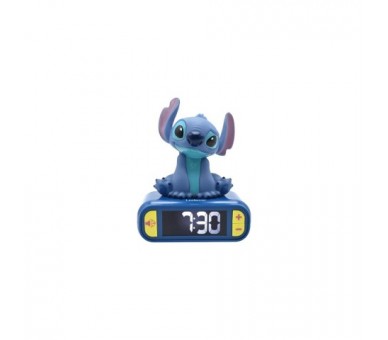 Despertador 3D Digital Stitch Disney Luz Y Sonido