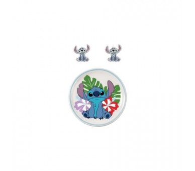 Pendientes + Plato Bisuteria Stitch Disney