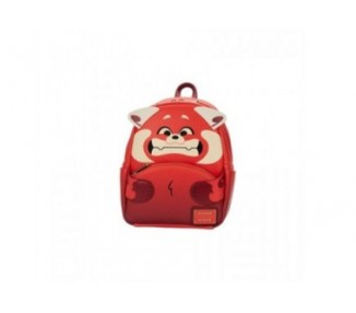 Mini Mochila Turning Red Panda Tacto De Peluche Y Cola 3D