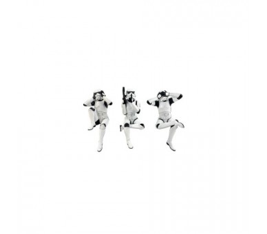 Figura Tres Stormtroopers Sabios Sentados 11 Cm