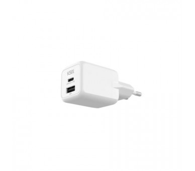 Ksix  Bcd20Ganacb Blanco / Cargador De Red Eléctrica 1 X Usb