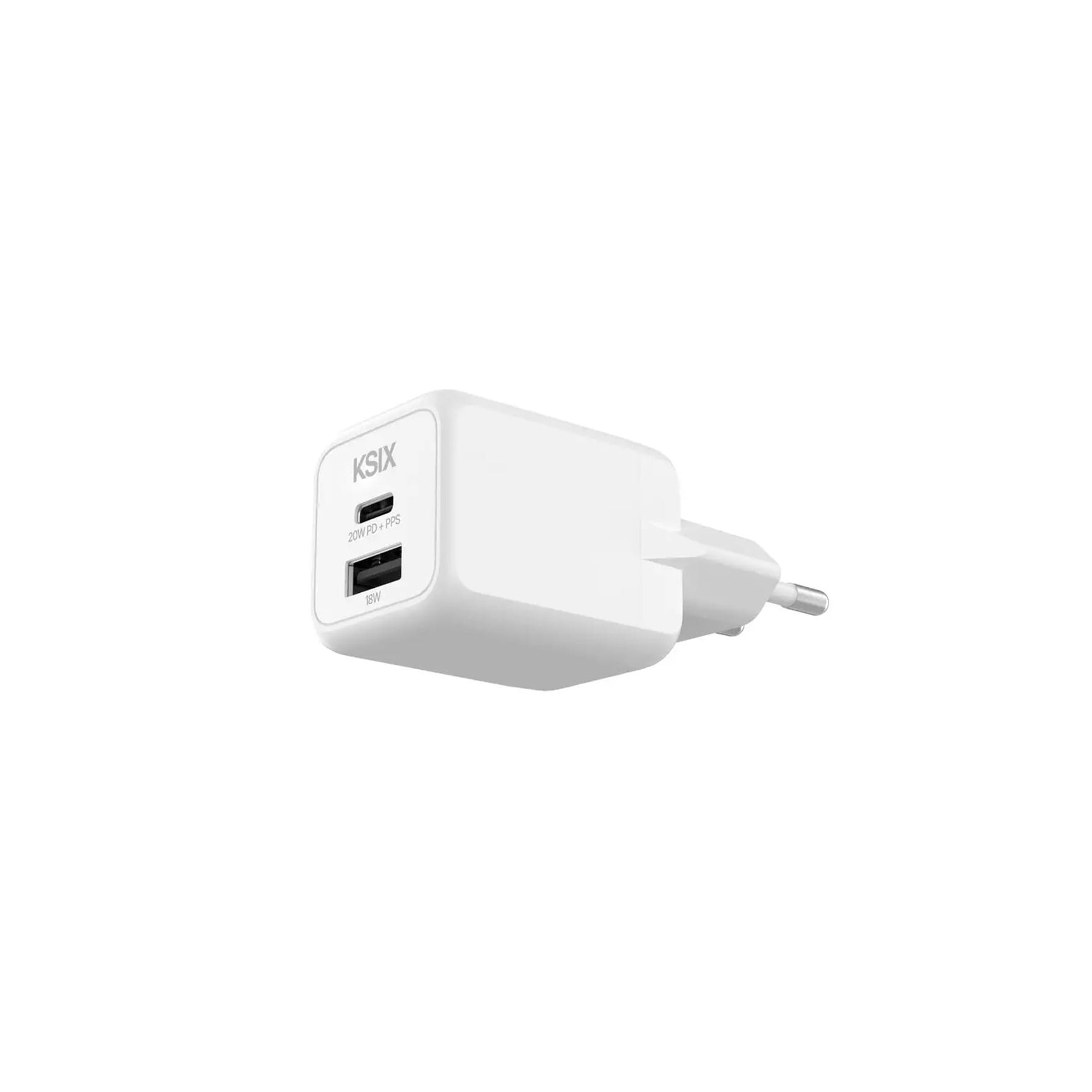 Ksix  Bcd20Ganacb Blanco / Cargador De Red Eléctrica 1 X Usb