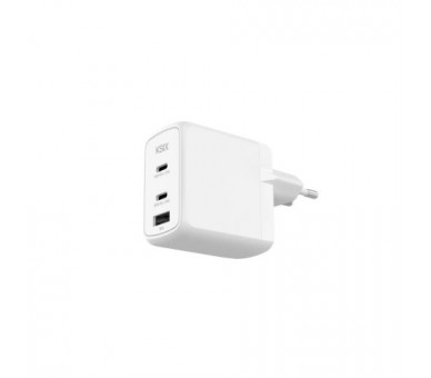 Ksix Bcd65Ganaccb Blanco / Cargador De Red Eléctrica 2 X Usb