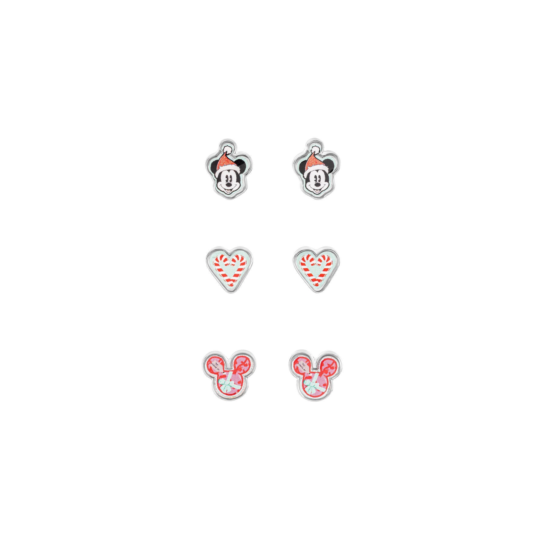 Set 3 Pares De Pendientes Navidad Mickey Disney