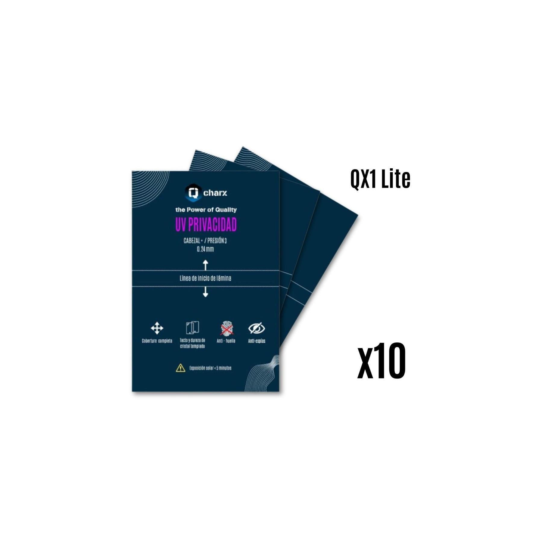 Laminas De Fijacion Qcharx Ultravioleta Hd Privacidad Pack 1
